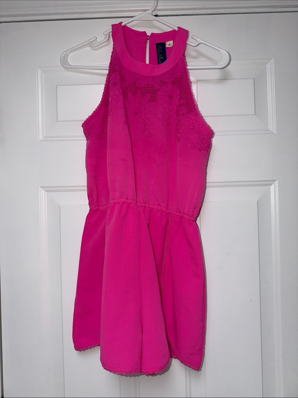 Blue Rain Hot Pink Sleeveless Romper